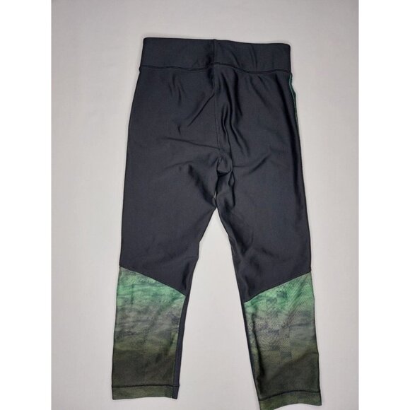 Under Armour Womens Small Heat Gear Black Compression Capri Leggings Black Green - Picture 8 of 11